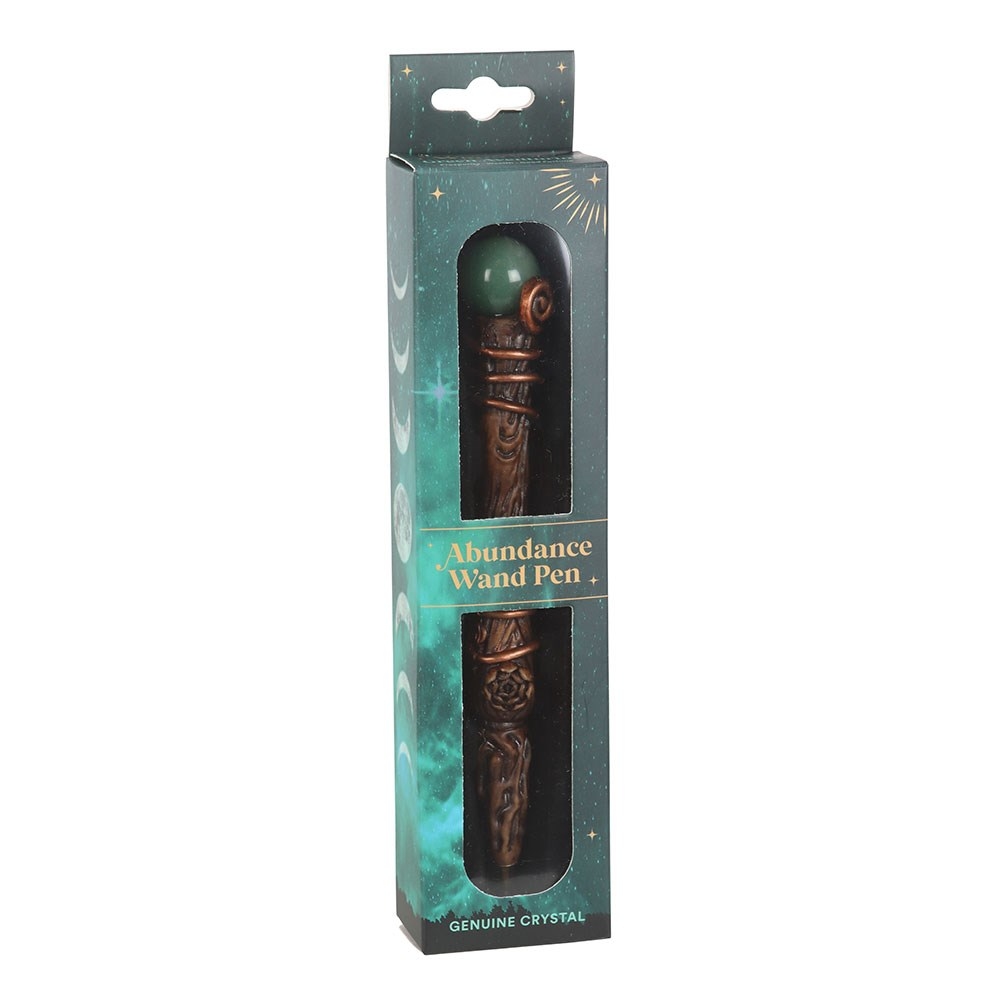 Something Different - Abundance Green Aventurine Crystal Wand Pen - Multicolours